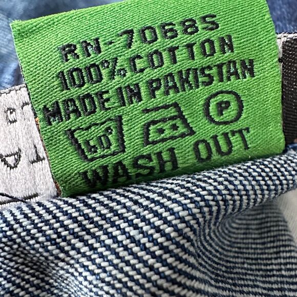 Vintage Phat Farm Baggy Jeans Mens 32 Blue Loose Skater Y2K Embroidered Wide Y2K - Picture 9 of 14